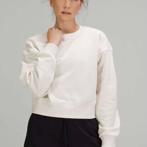 Lululemon Softstreme Perfectly Oversized Cropped Crew,Size 2